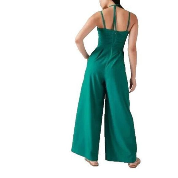 Athleta x Alicia Keys Women's Sz 8 Emerald Green Enlighten Up Jumpsuit - Picture 14 of 15